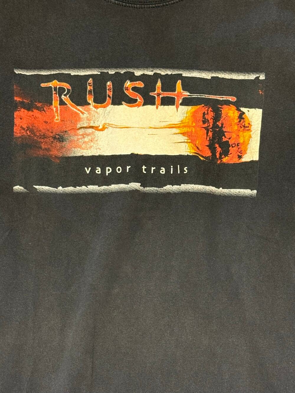 Rush Vapor Trails 2002 Tour T Shirt Mens L Black Tour Dates Made in Canada